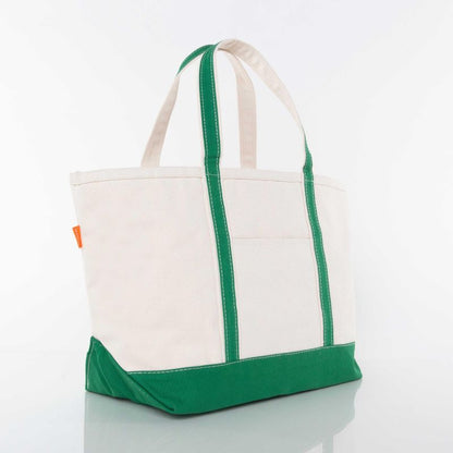Green Canvas Tote-Large
