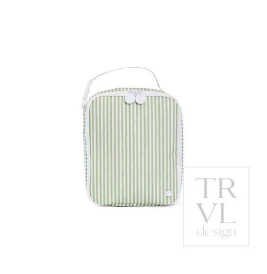 TRVL Lunch Box Insulated Bag-Pimlico Stripe Sage