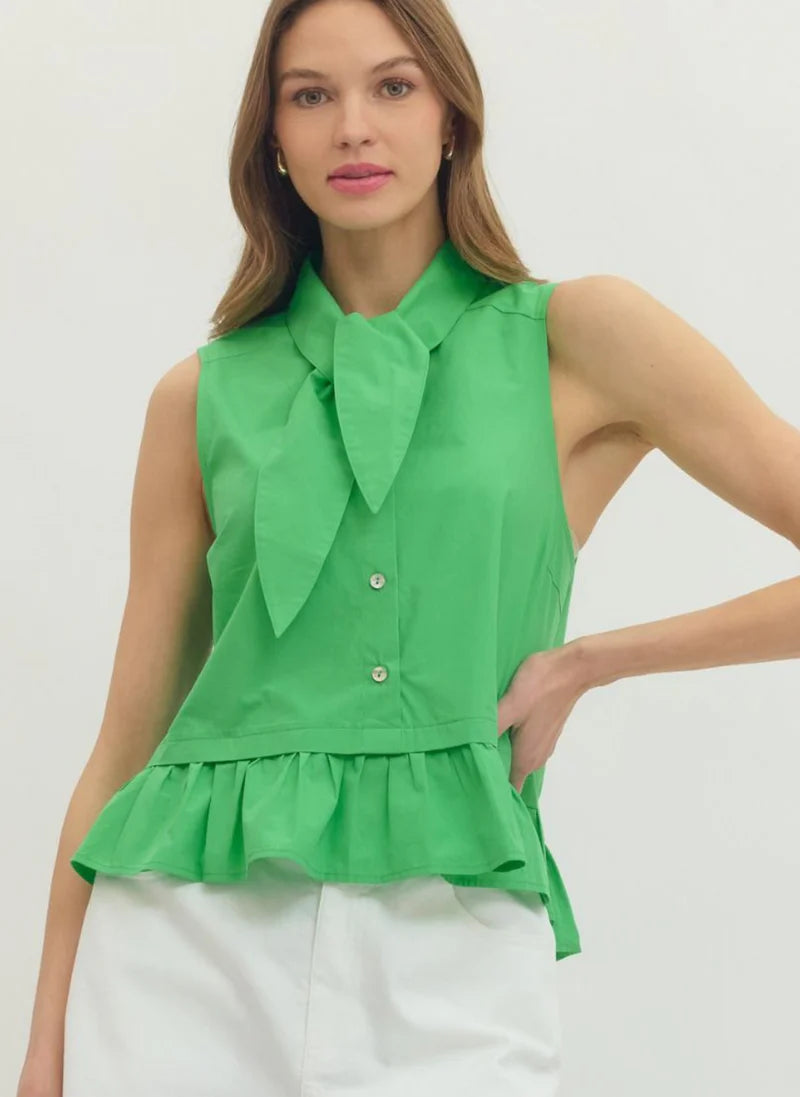 Hamptons Tie Ruffle top