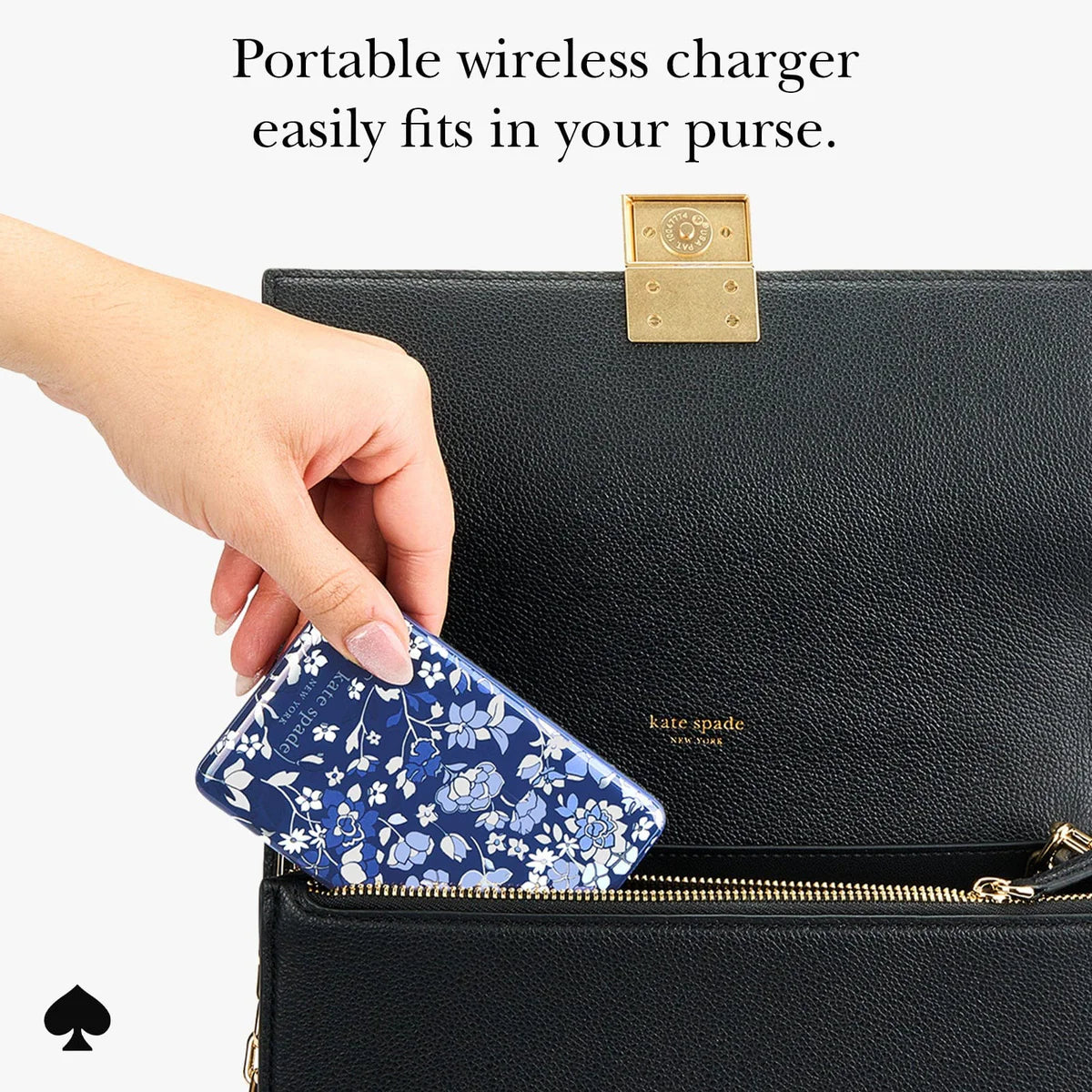 Kate Spade Flower Blue MagSafe Portable Charger