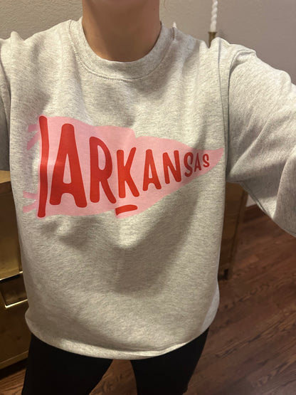 Arkansas Pennant Crewneck