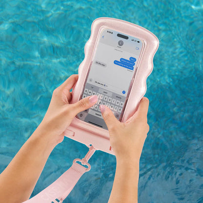 Wavy Ballet Pink-Waterproof Floating Pouch