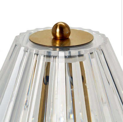 LED Cordless Acrylic Luxe Tabletop Lamp