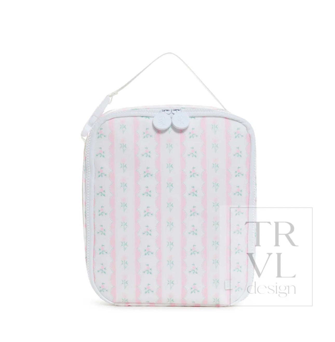 TRVL Lunch Box Insulated Bag-Pink Ribbon Floral