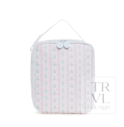 TRVL Lunch Box Insulated Bag-Pink Ribbon Floral
