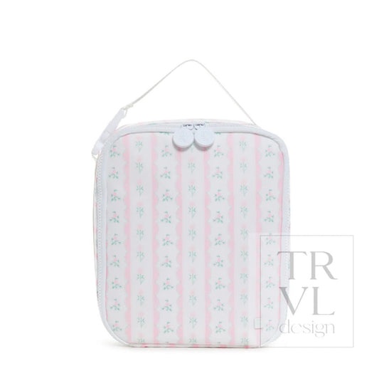 TRVL Lunch Box Insulated Bag-Pink Ribbon Floral