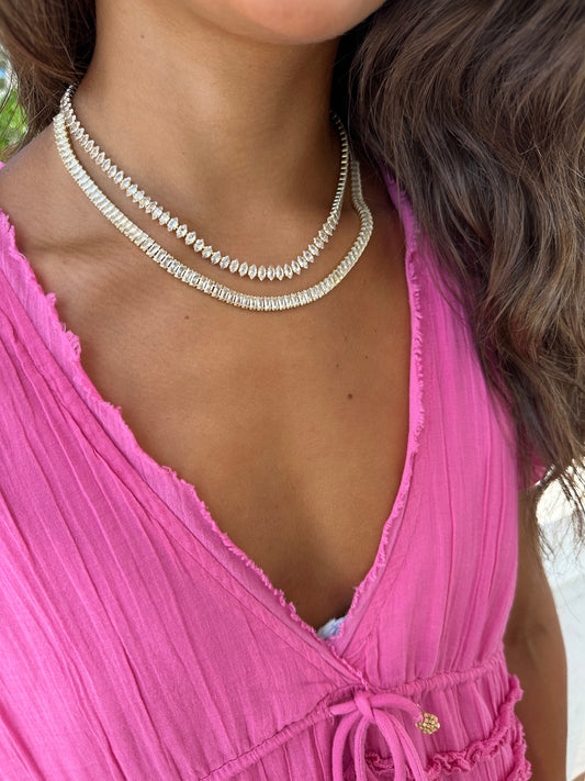 Marquise Tennis Necklace