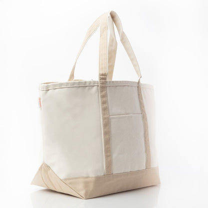 Khaki Canvas Tote-Large