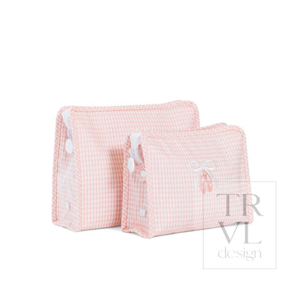 TRVL Large Roadie-Embroidered Ballet Pink