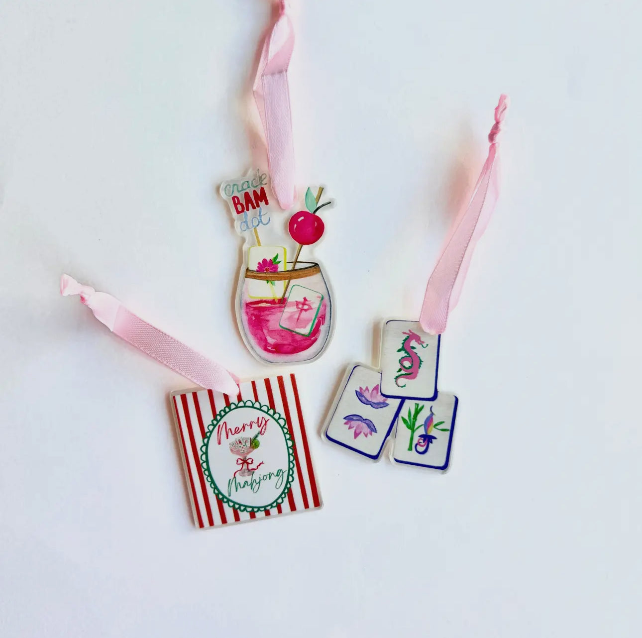 Merry Mahjong Acrylic Ornament