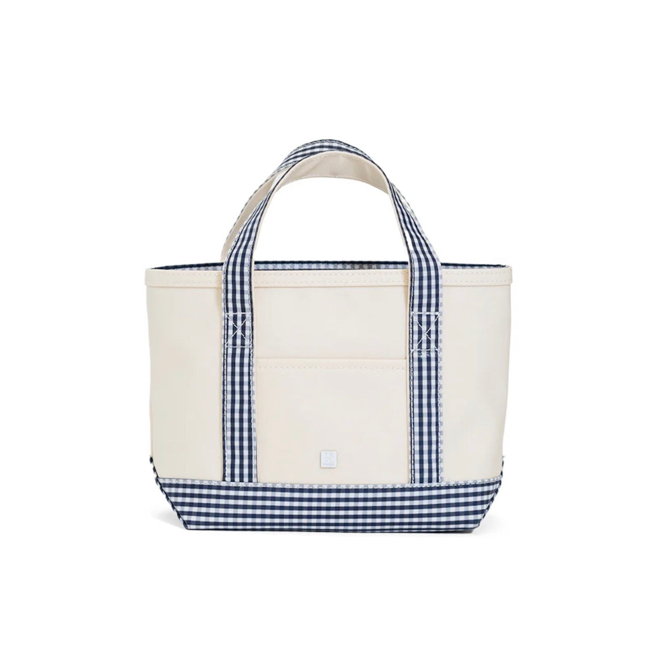 TRVL Mini Tote-Coated Canvas Navy Gingham