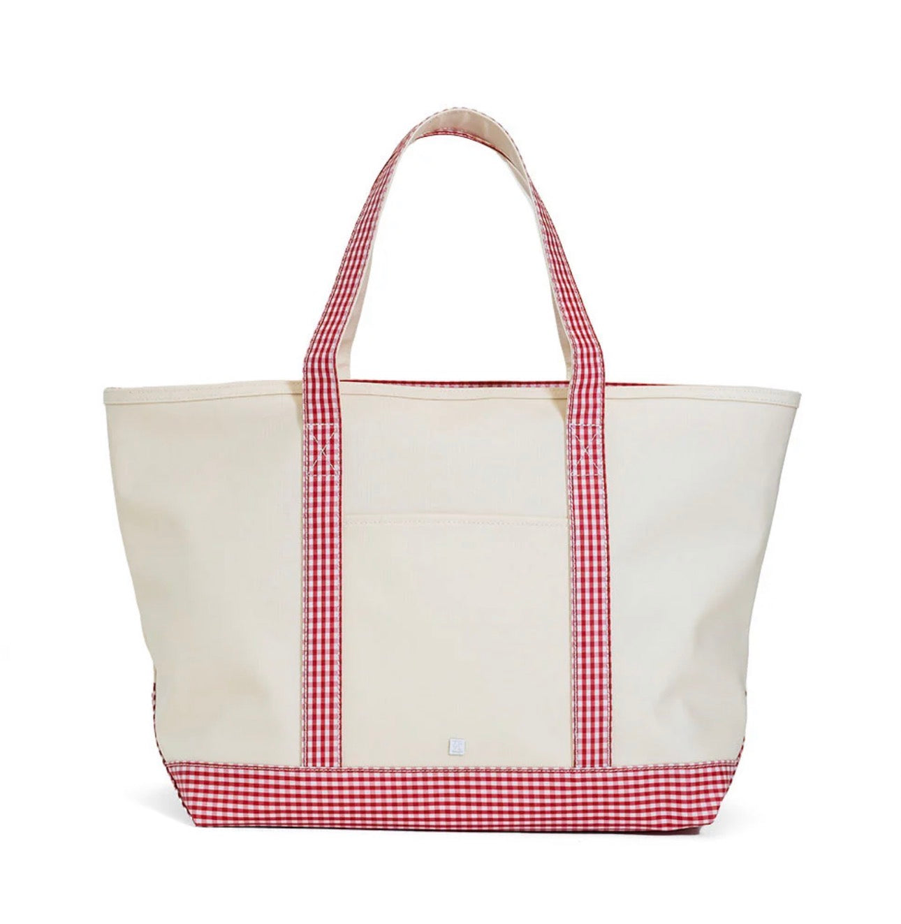 TRVL Maxi Tote-Coated Canvas Red Gingham