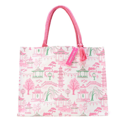 Mahjong Block Print Tote Bag