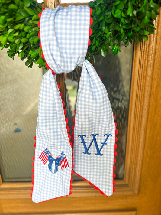 Embroidered Patriotic Wreath Sash
