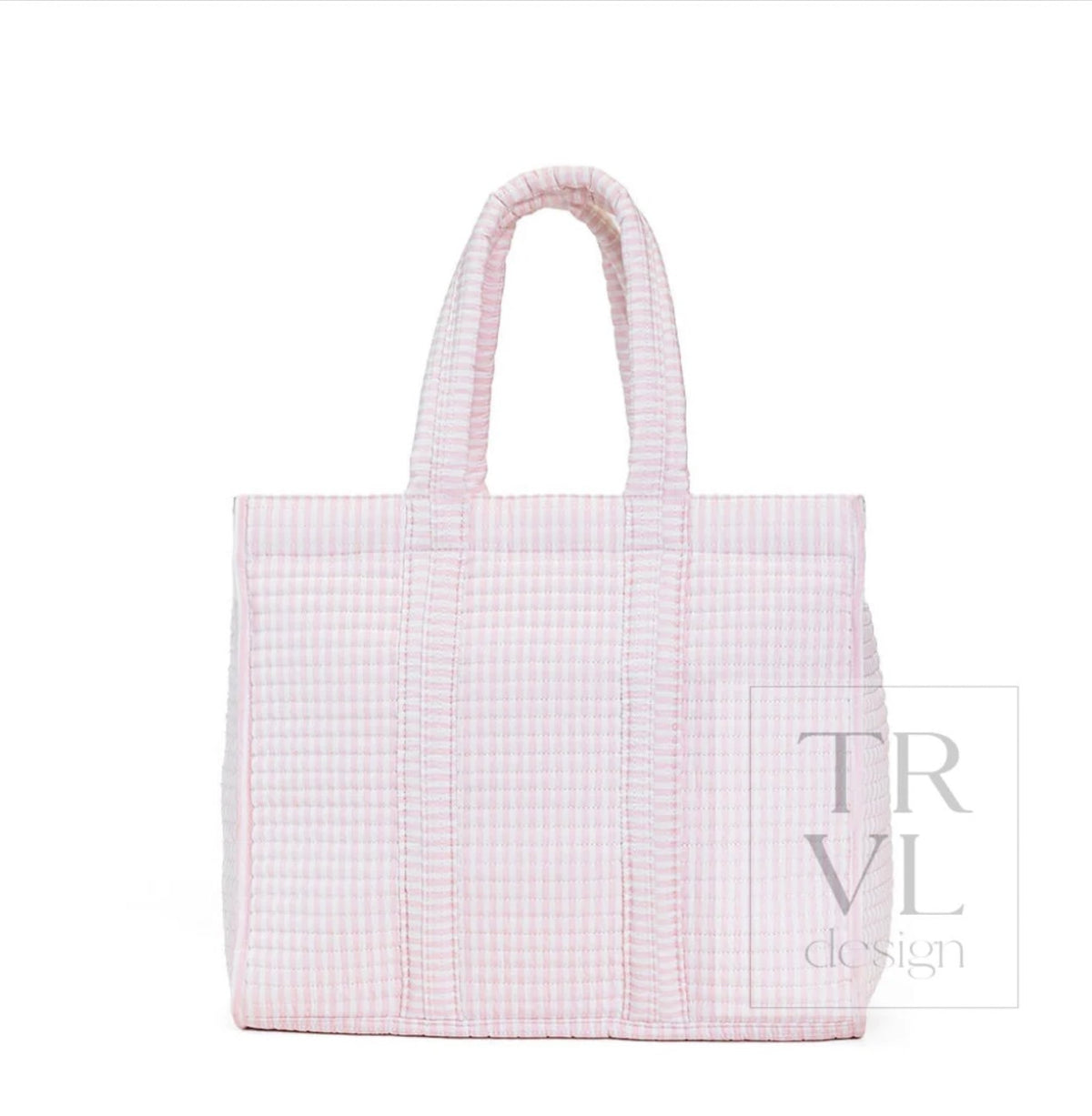 TRVL Quilted Go Go Tote-Pimlico Striped Pink