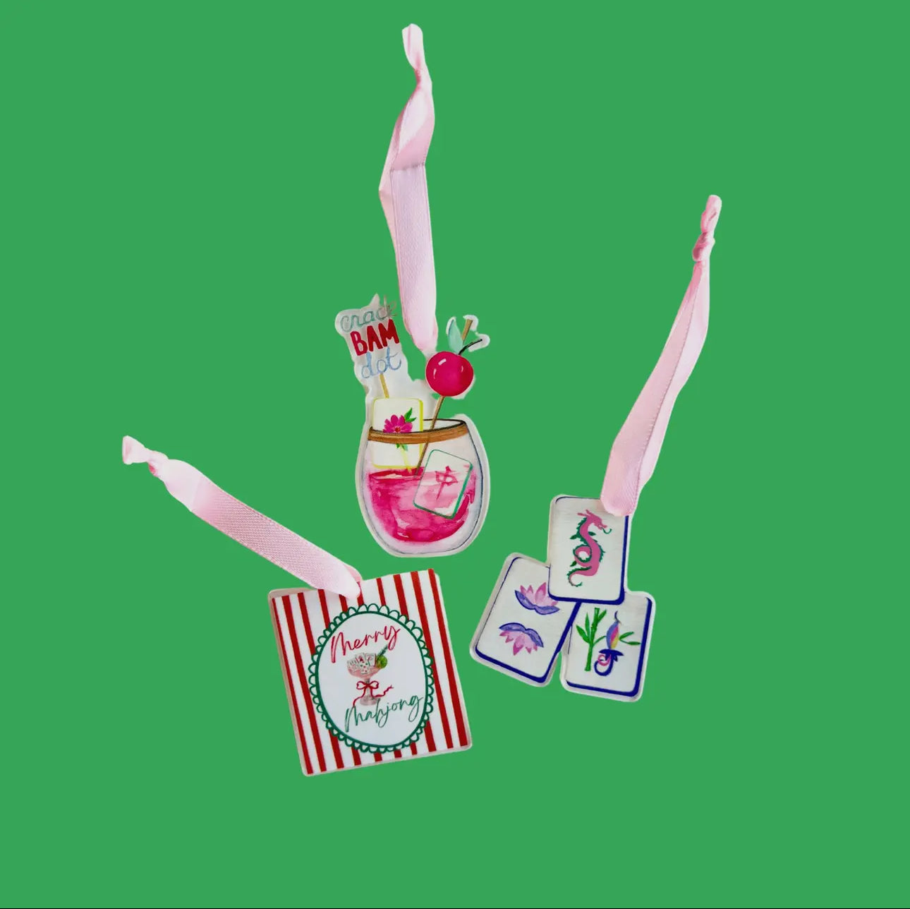 Merry Mahjong Acrylic Ornament