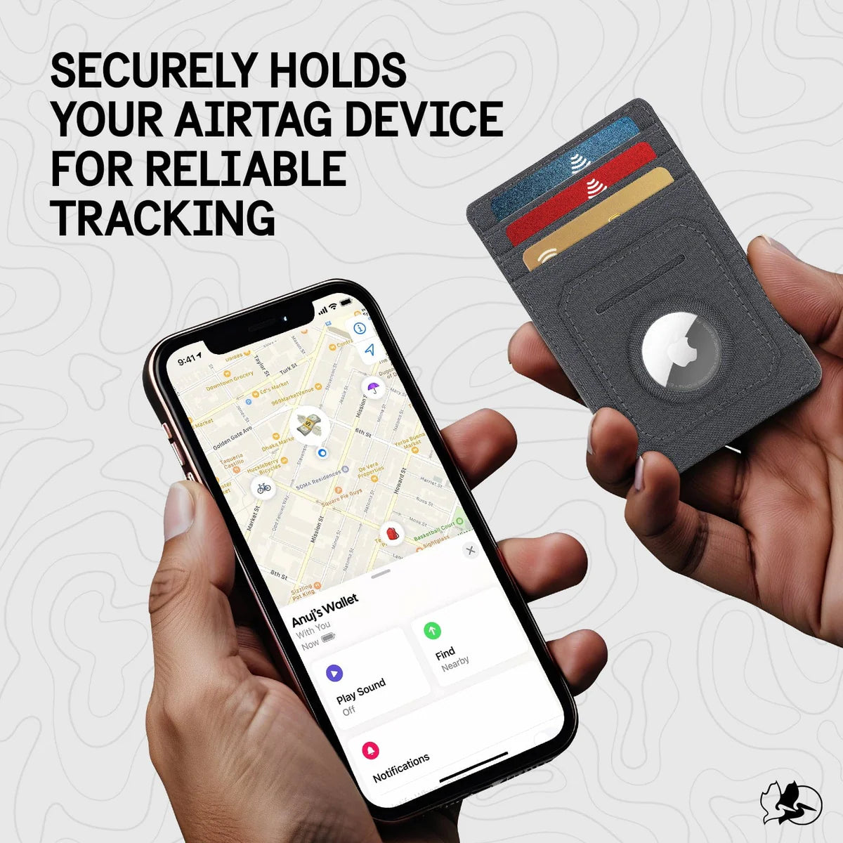 Pelican Charcoal AirTag RFID Wallet