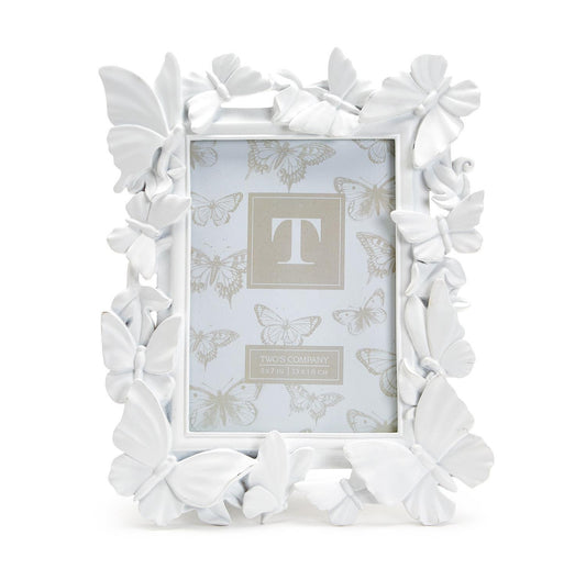 White Butterfly Picture Frame