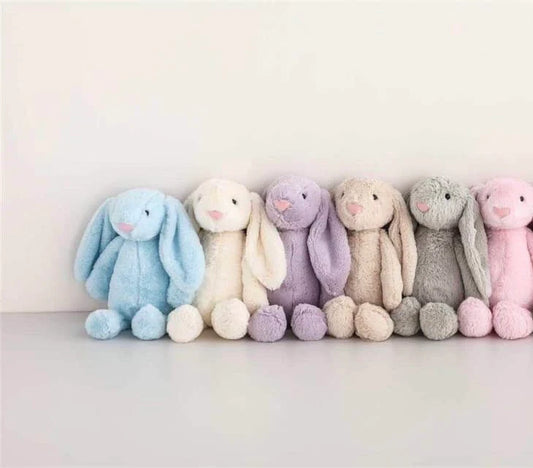 Plush Bunny Stuffed Animal-Embroidery on Ear