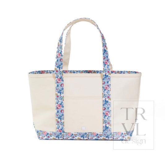 TRVL Medium Tote-Coated Canvas with Bridgehampton