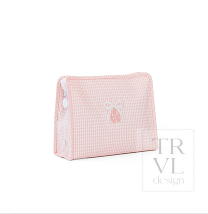 TRVL Large Roadie-Embroidered Ballet Pink