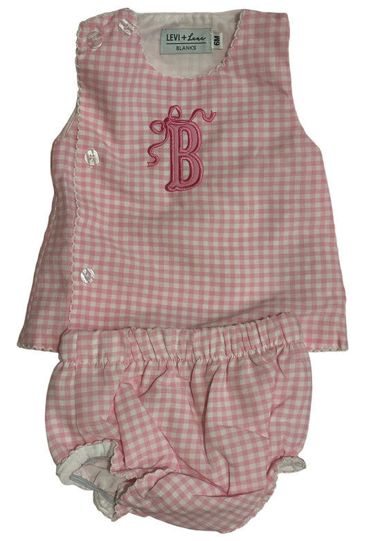 Pink Gingham Set