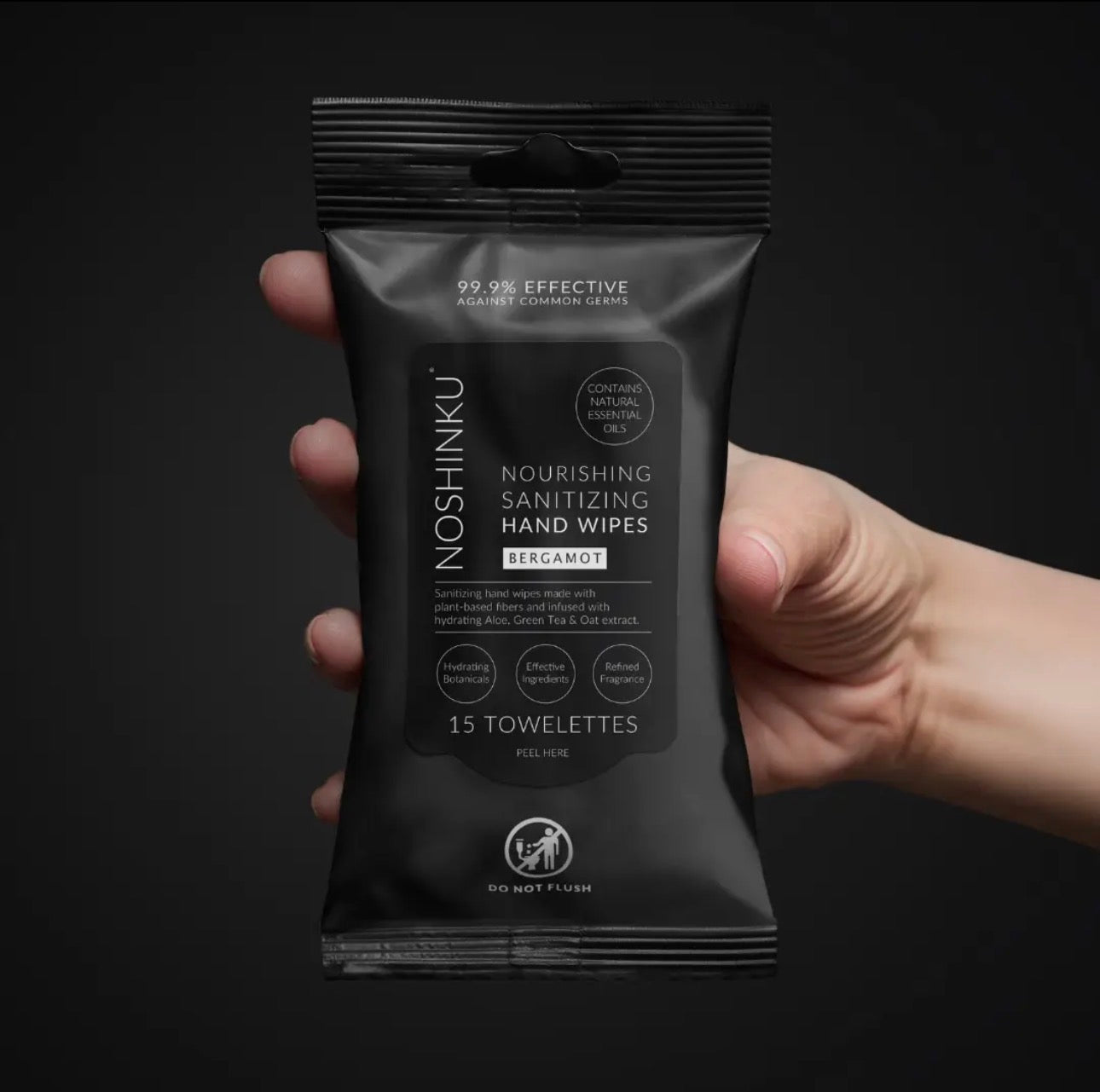 Bergamot Nourishing Hand Sanitizing Travel Wipes