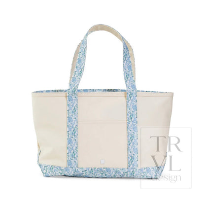 TRVL Medium Tote-Coated Canvas with Hamptons Floral