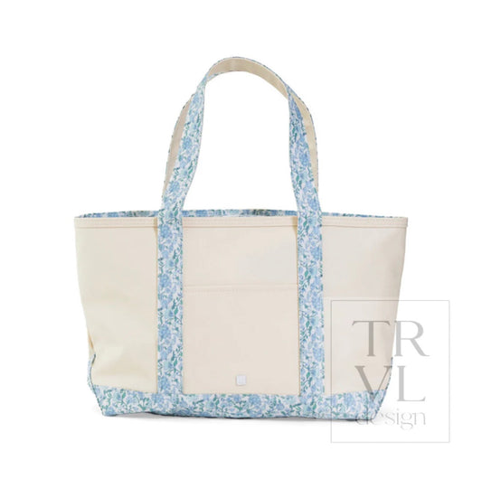 TRVL Medium Tote-Coated Canvas with Hamptons Floral