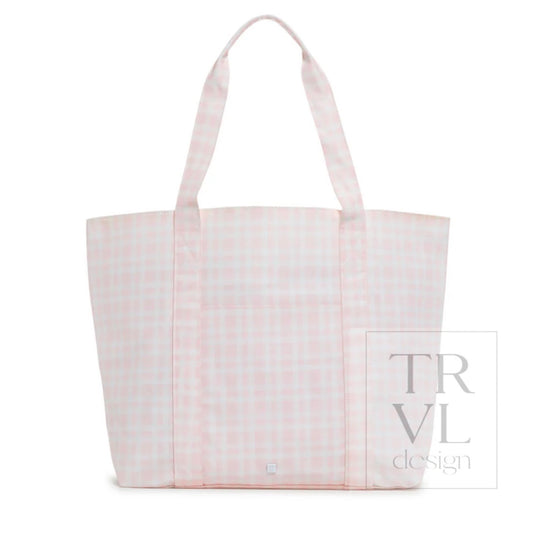 TRVL Jumbo Tote-Pimlico Plaid Pink