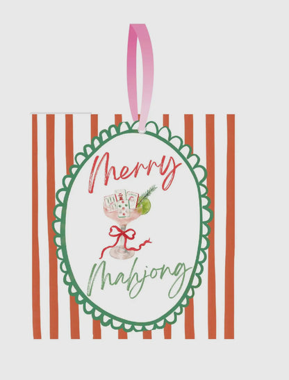Merry Mahjong Acrylic Ornament