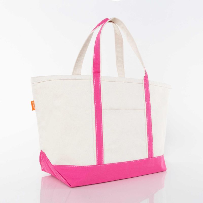 Hot Pink Canvas Tote-Large