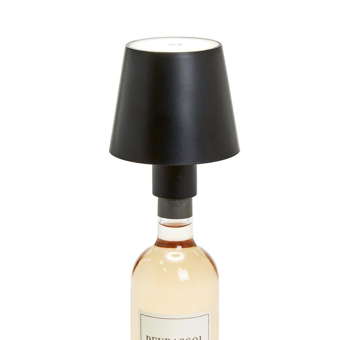 Black LED Lampshade Bottle Lamp