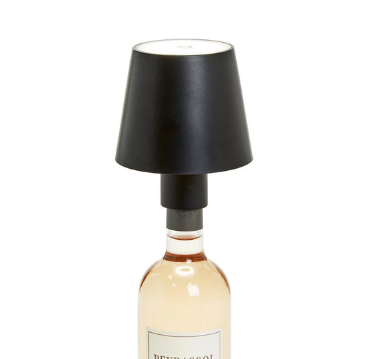 Black LED Lampshade Bottle Lamp