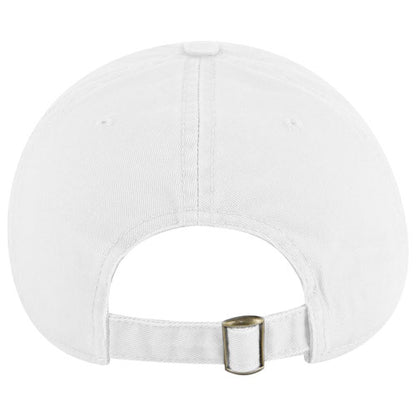White 6 Panel Low Profile Dad Hat