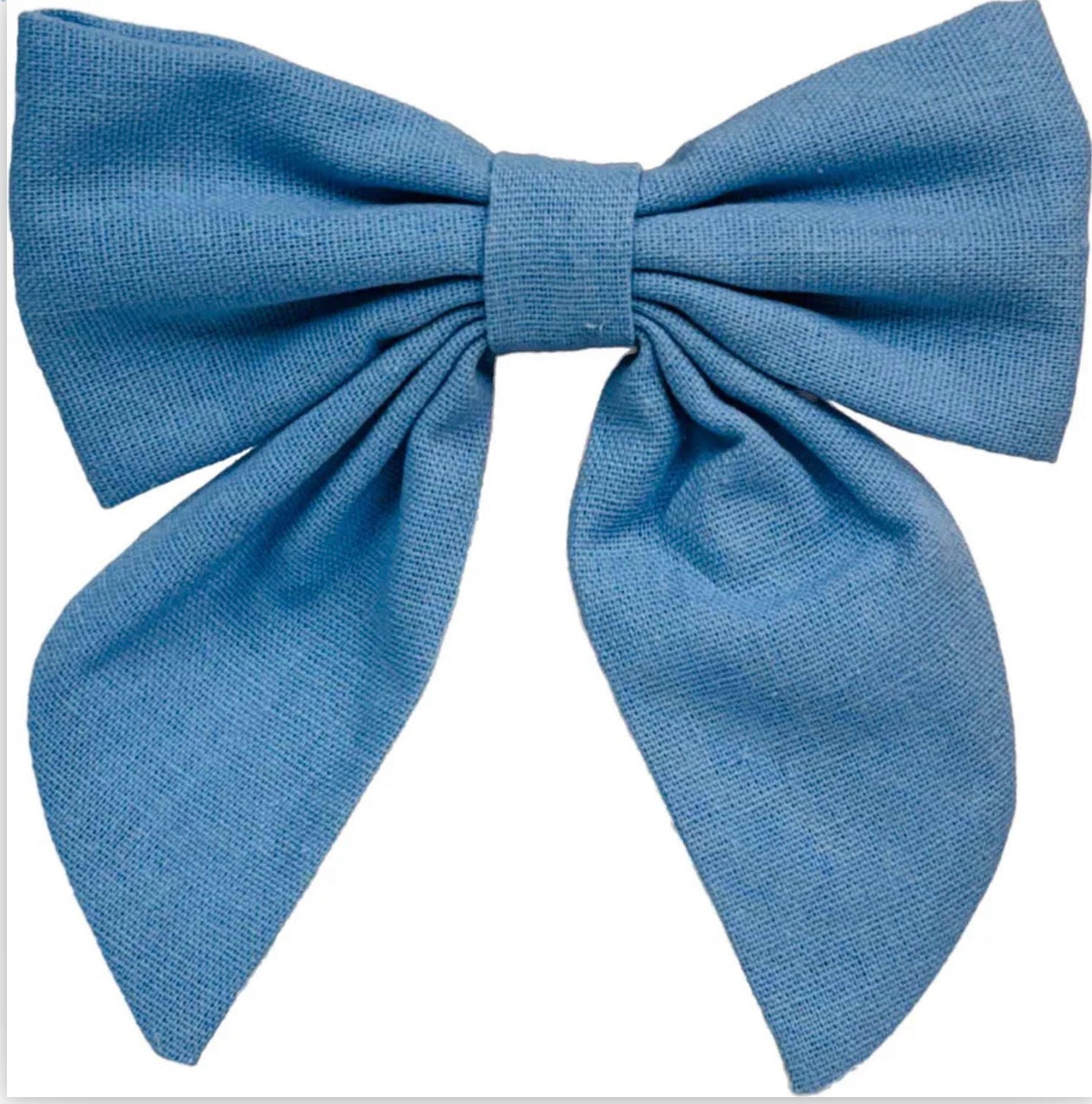 Blue Linen Bottle Bow