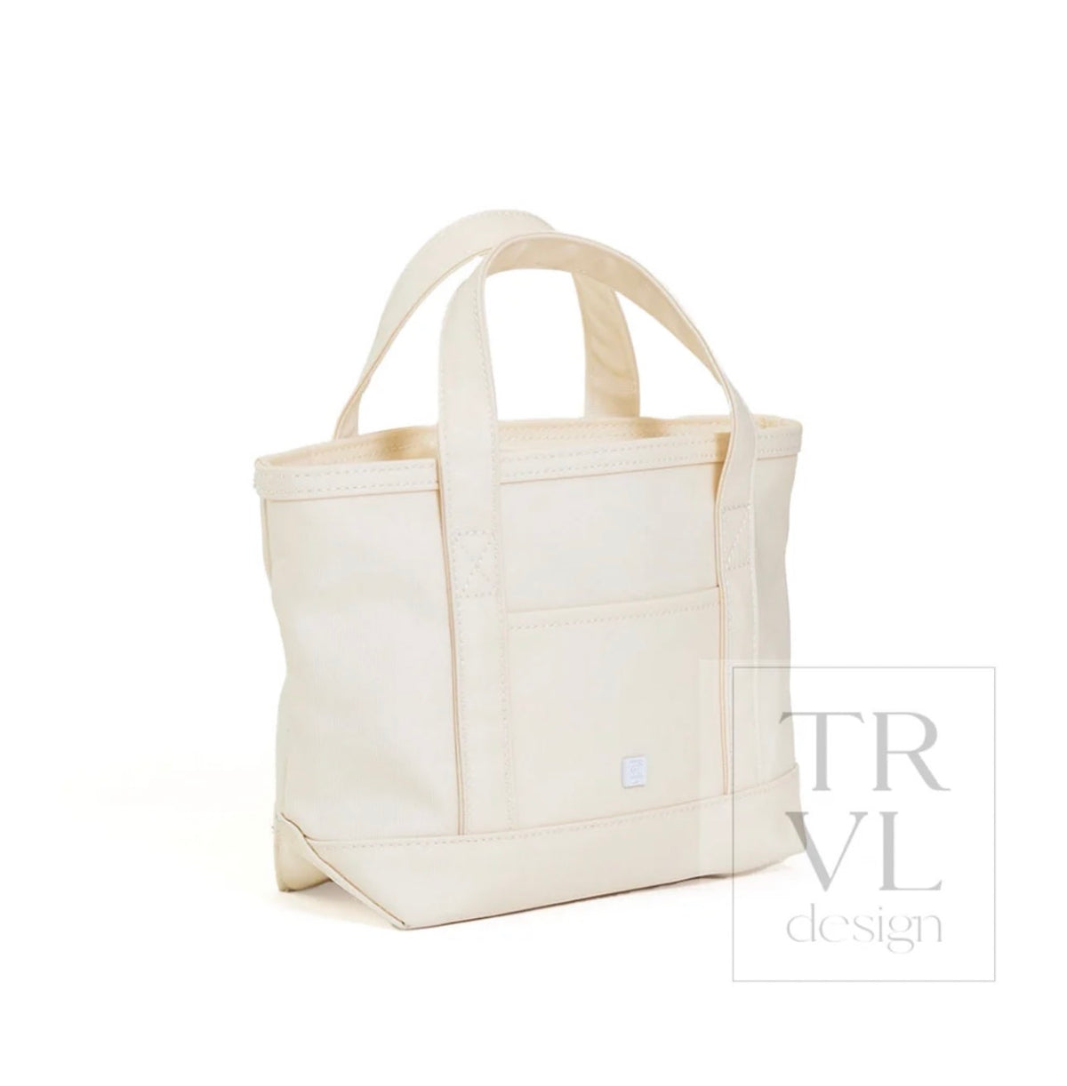 TRVL Mini Tote-Coated Canvas Natural