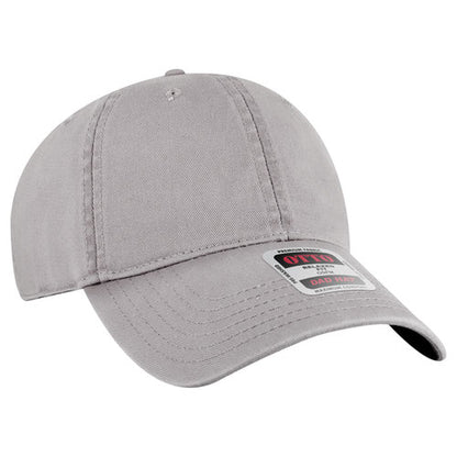 Grey 6 Panel Low Profile Dad Hat
