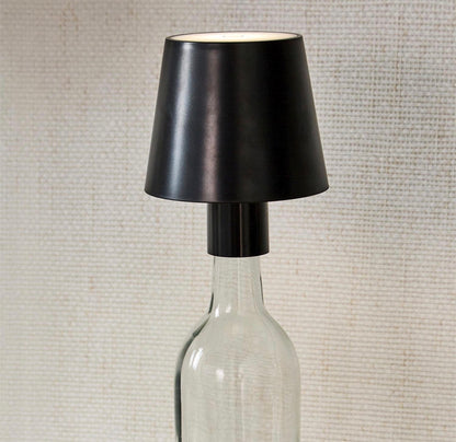 Black LED Lampshade Bottle Lamp