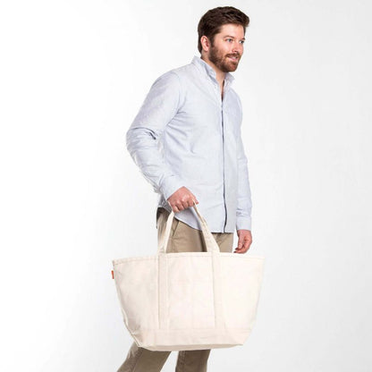 Natural Canvas Tote-Large