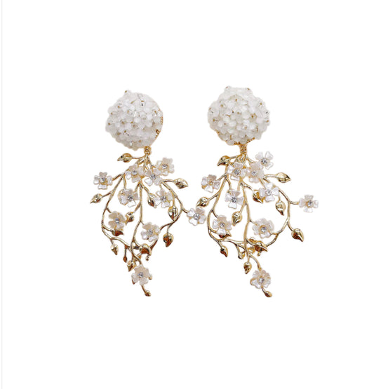 Hydrangea Vine Dangles- White