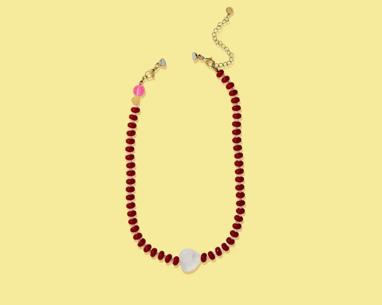 Amore Red Beaded Necklace