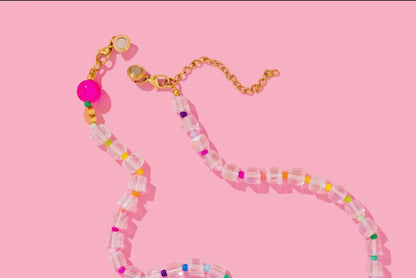 Allison Pearl and Gold Beaded Necklace