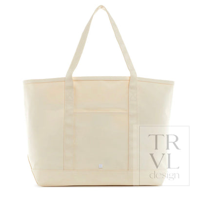 TRVL Maxi Tote-Coated Canvas Natural