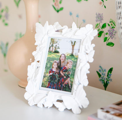 White Butterfly Picture Frame