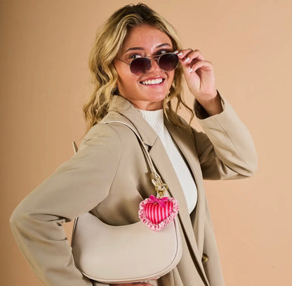 Puffy Heart Bag Charm