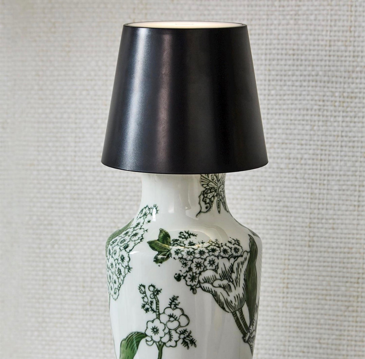 Black LED Lampshade Bottle Lamp
