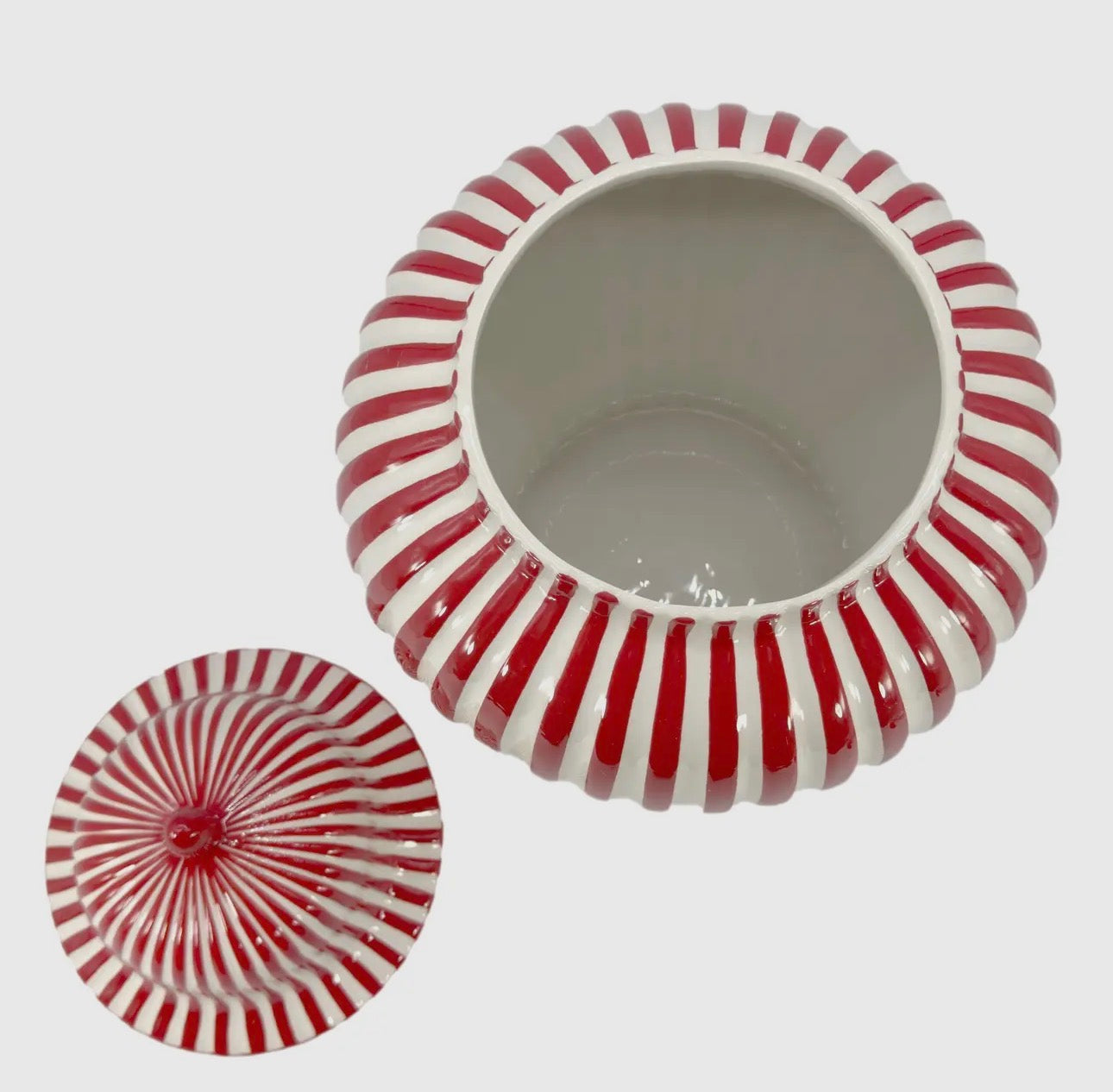 Candy Cane Striped Vase