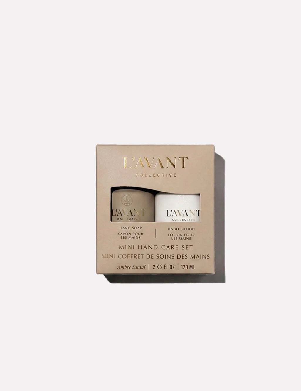 L’AVANT Mini Hand Care Set- Hand Soap + Lotion- Ambre Santal