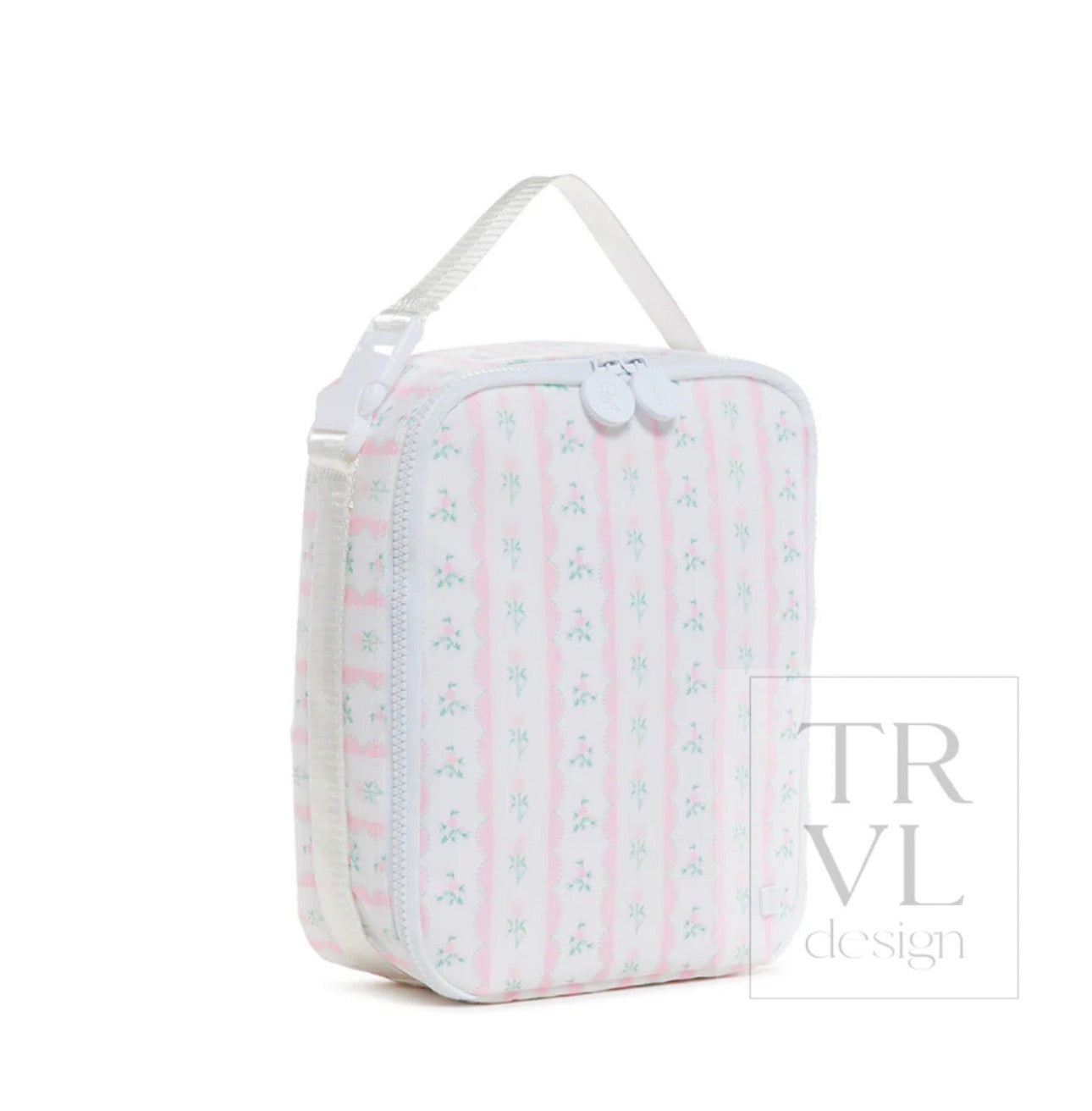 TRVL Lunch Box Insulated Bag-Pink Ribbon Floral